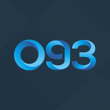 093 ortak mektup ve sayı logosu illüstrasyon vektör 
