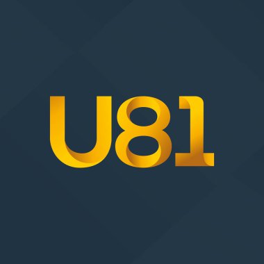 U81 mektup ve dijital numara logo simge
