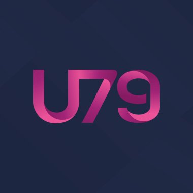 U79 mektup ve dijital numara logo simge