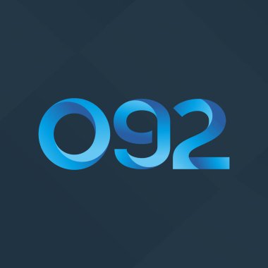 O92 ortak mektup ve sayı logo vektör çizim