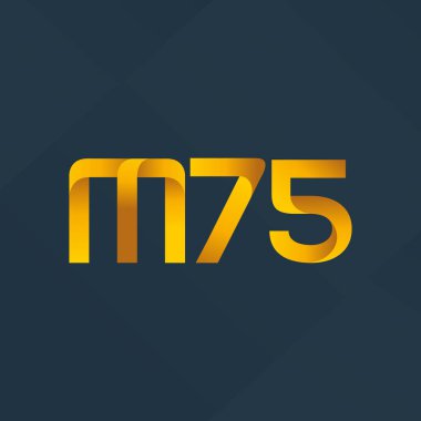 ortak mektup logo m 75 vektör çizim