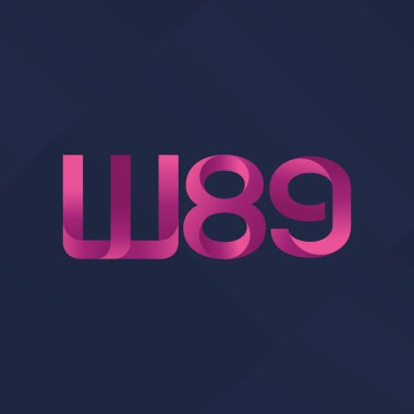 W89 ortak mektup logo, vektör çizim