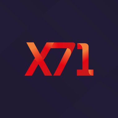 X71 mektup logo, vektör çizim ortak