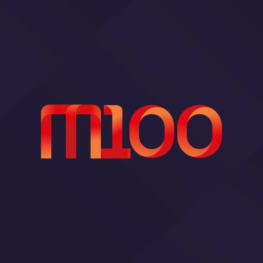 ortak mektup logo m 100 vektör çizim