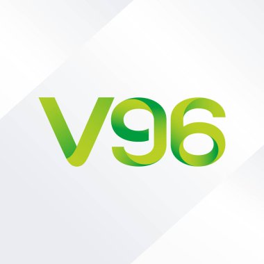 V96 ortak mektup logo, vektör çizim