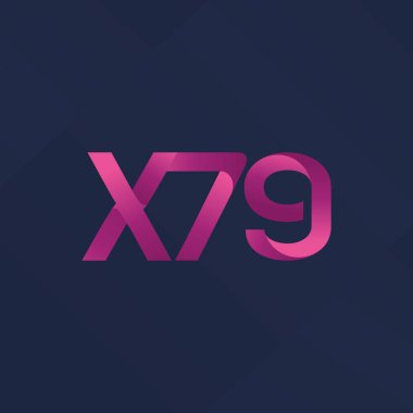 X79 mektup logo, vektör çizim ortak