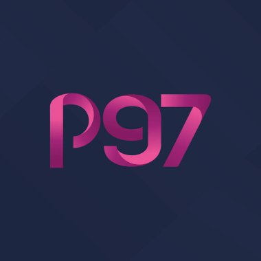 P97 ortak mektup ve sayı logo vektör çizim