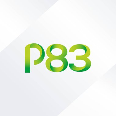 P83 ortak mektup ve sayı logo vektör çizim