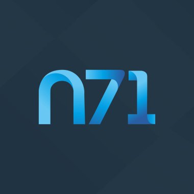 ortak mektup logo n 71 vektör çizim