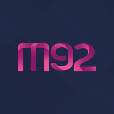 ortak mektup logo m 92 vektör çizim