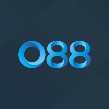 088 ortak mektup ve sayı logosu illüstrasyon vektör 