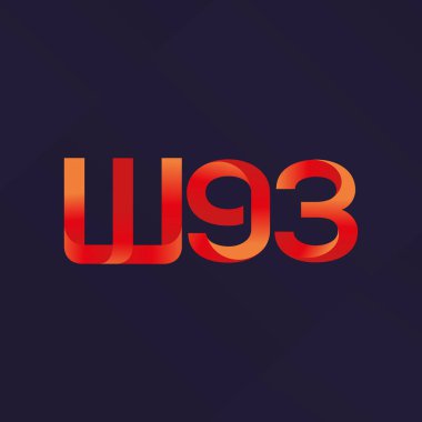 W93 ortak mektup logo, vektör çizim