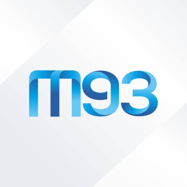 ortak mektup logo m 93 vektör çizim