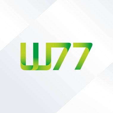 W77 ortak mektup logo, vektör çizim