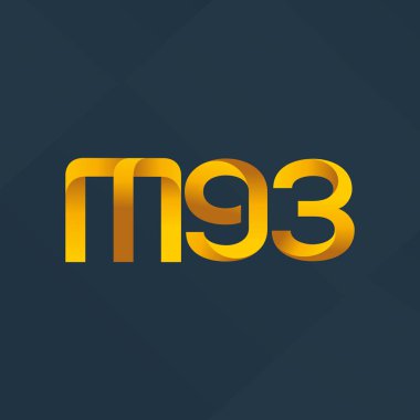 ortak mektup logo m 93 vektör çizim