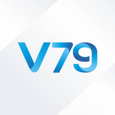 V79 mektup ve dijital numara logo simge