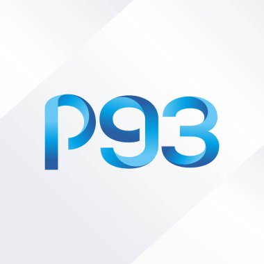 P93 ortak harf ve sayılar logo vektör çizim