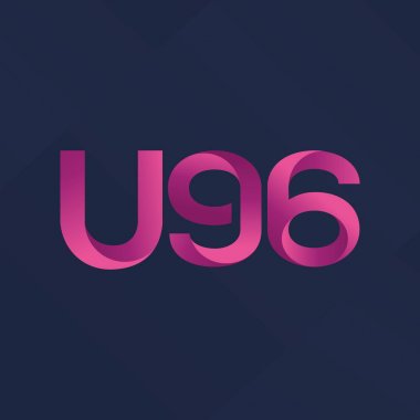 U96 mektup ve dijital numara logo simge