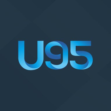 U95 mektup ve dijital numara logo simge