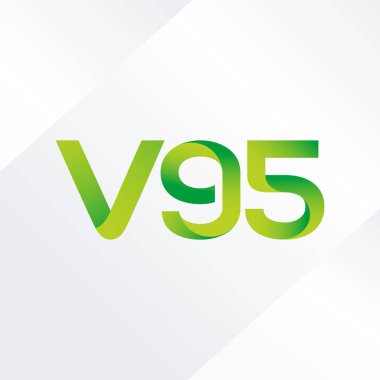 V95 ortak mektup logo, vektör çizim