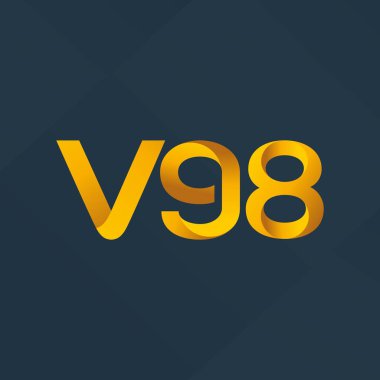 V98 ortak mektup logo, vektör çizim