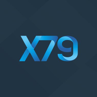 X79 mektup logo, vektör çizim ortak