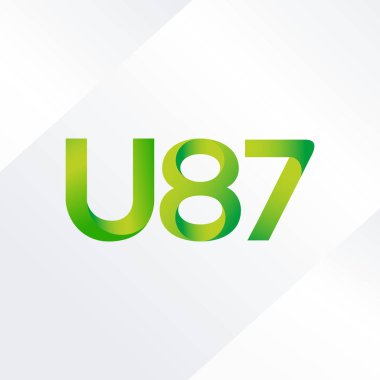 U87 mektup ve dijital numara logo simge