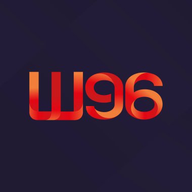 W96 ortak mektup logo, vektör çizim
