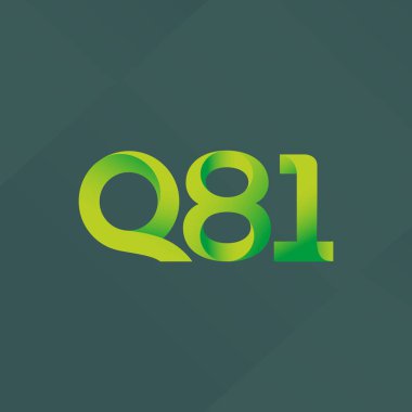 Q81 ortak harf ve sayılar logo vektör çizim