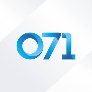  O71 ortak mektup ve sayı logo vektör çizim