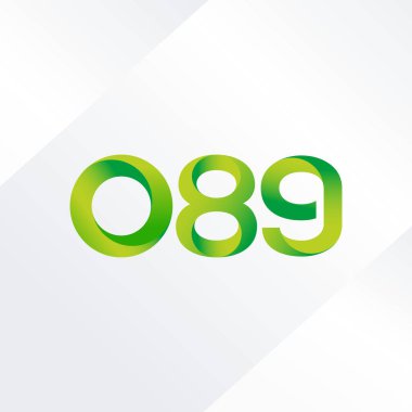 O89 ortak mektup ve sayı logo vektör çizim