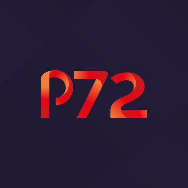 P72 ortak harf ve sayılar logo vektör çizim 