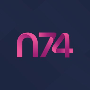 ortak mektup logo n 74 vektör çizim