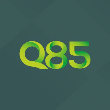 Q85 ortak harf ve sayılar logo vektör çizim 