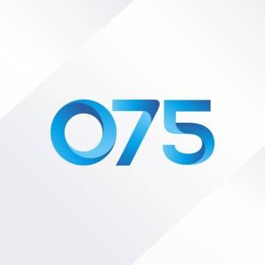 o 75 ortak mektup ve sayı logo illüstrasyon vektör 
