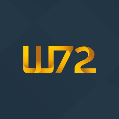 W72 ortak mektup logo, vektör çizim
