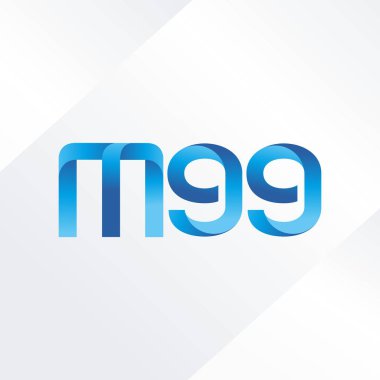 ortak mektup logo m 99 vektör çizim