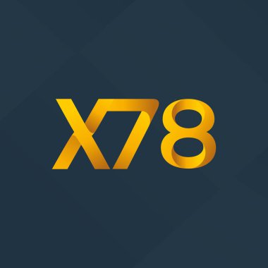 X78 mektup logo, vektör çizim ortak