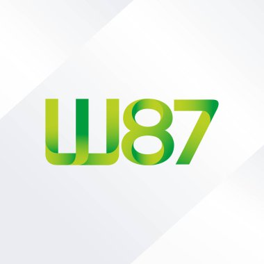 W87 ortak mektup logo, vektör çizim