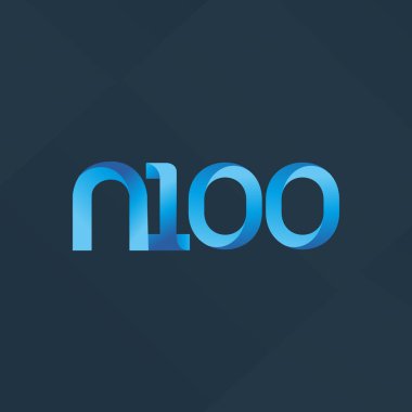 ortak mektup logo n 100 vektör çizim