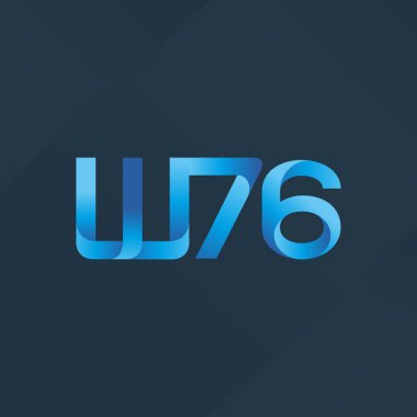 W76 ortak mektup logo, vektör çizim