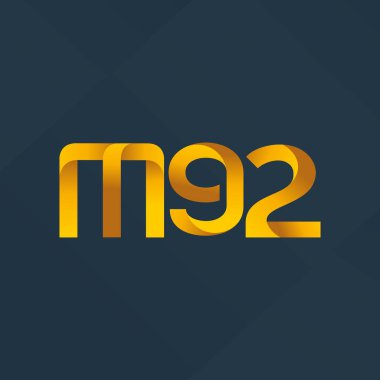 ortak mektup logo m 92 vektör çizim