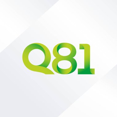  Q81 ortak mektup ve sayı logo vektör çizim