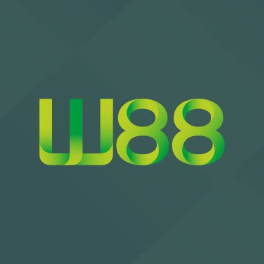 W88 ortak mektup logo, vektör çizim
