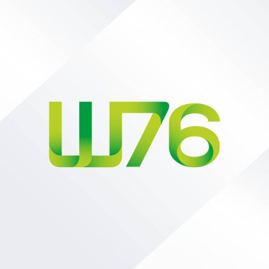 W76 ortak mektup logo, vektör çizim