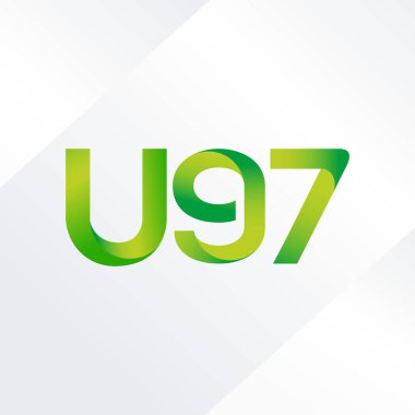 U97 mektup ve dijital numara logo simge
