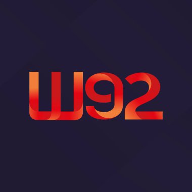 W92 ortak mektup logo, vektör çizim