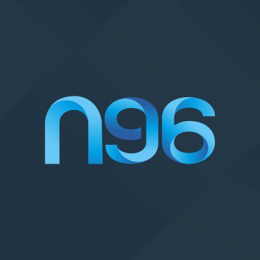 N96 ortak mektup ve sayı logo vektör çizim