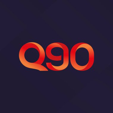 q90 ortak mektup ve sayı logo vektör çizim