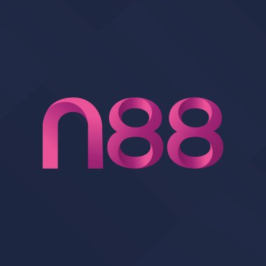 N88 ortak harf ve sayılar logo vektör çizim